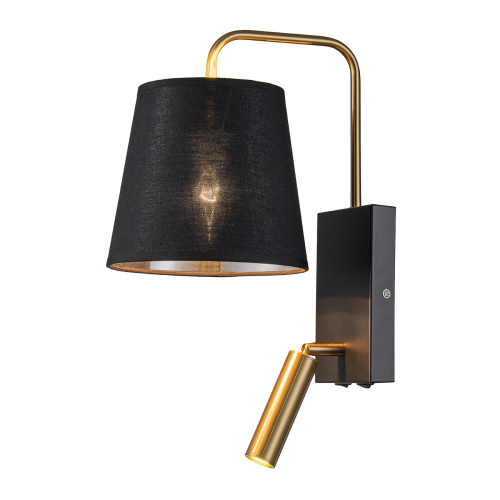 Настенный светильник Escada 589/1A E14*40W Black/Brass Настенный светильник Escada 589/1A E14*40W Black/Brass
