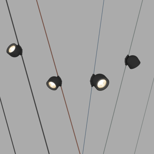 DK5541-BK Поворотный светильник для трека-ремня Belty, серия Spot, со светодиодом, D100*H107мм, 48V DC, 12W, RA90, 38°, 3000K, IP20, черный, алюминий фото 5