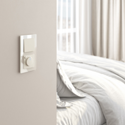 Перекрестный выключатель одноклавишный (айвори матовый) W1113062 фото 2