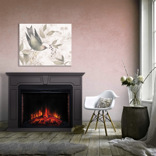 Каминокомплект THEODOR/РАФАЭЛЬ Серо-коричневый с очагом Электроочаг EPSILON/ЭПСИЛОН 33 фото 3