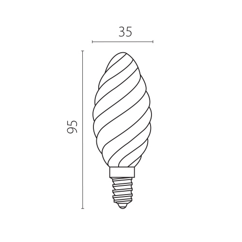 933704 Лампа энергосберегающая LED FILAMENT 220V C35 E14 6W=65W 400-430LM 360G CL 4000K 30000H фото 2