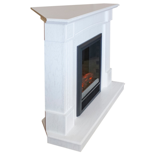 Каминокомплект ANDREA CORNER/АЛЬФА УГЛ. Беленый дуб с очагом Электроочаг MAJESTIC LUX RC/МАДЖЕСТИК С ПУЛЬТОМ фото 5