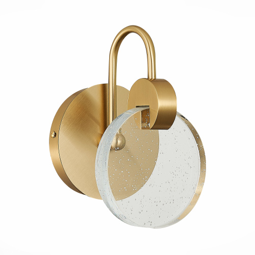 SL6104.201.01 Бра ST-Luce Золотистый/Прозрачный,С пузырьками воздуха LED 1*3W 3000K MONTECELIO фото 2