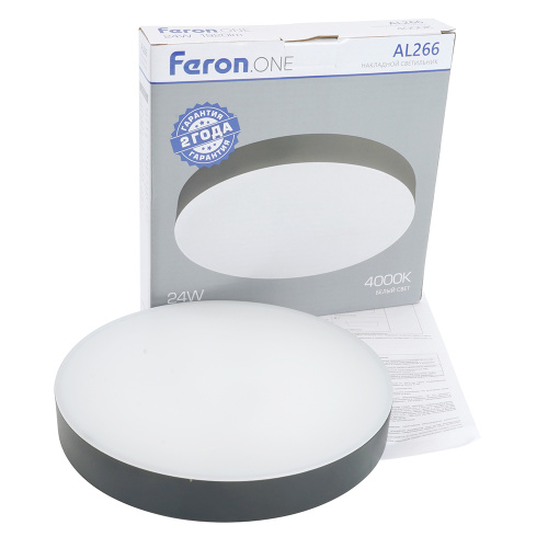 Светодиодный светильник Feron AL266 накладной 24W 4000K черный фото 5