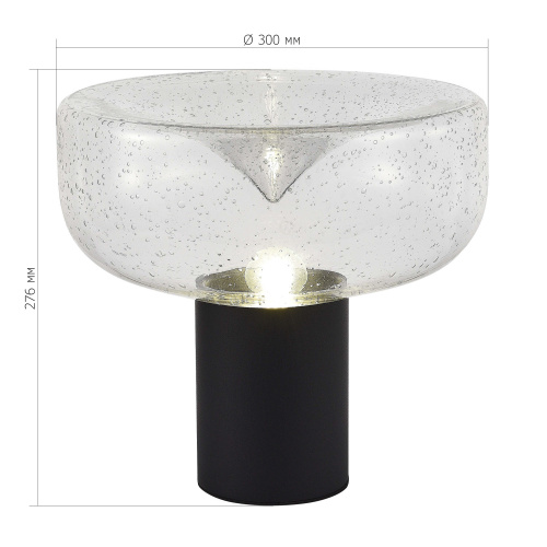 SL6014.424.01 Прикроватная лампа ST-Luce Черный/С пузырьками воздуха E27 1*40W RIPPLE фото 2