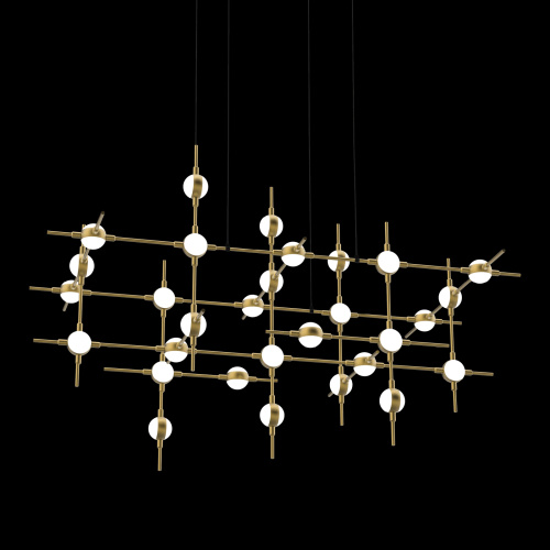 Люстра Molecular 30 black/gold фото 3 Люстра Molecular 30 black/gold фото 3