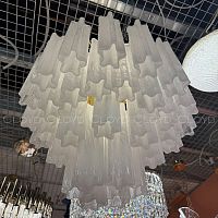 Люстра Cloyd ANNO-B C7 / Ø58 см - латунь светл. - стекло белые облака (арт.11648)