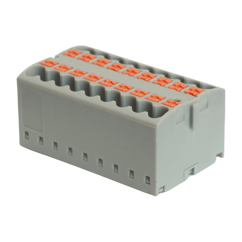 Зажим блочный (групп) для распред.тока нагрузки push-in на 18 точек, сеч 2,5 мм2, 450V, 24А,серый LD580 PTFIX 18/25 фото 4