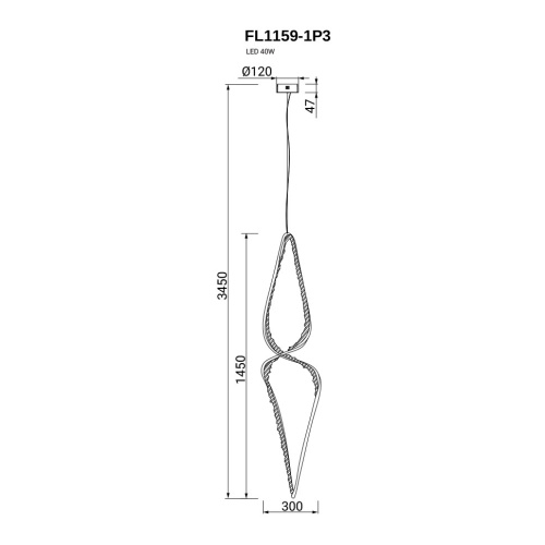 Подвесной светильник Opera FL1159-1P3 фото 2 Подвесной светильник Opera FL1159-1P3 фото 2