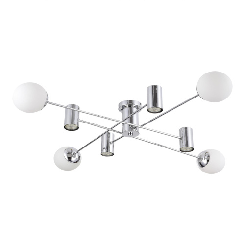 SLE1105-102-08 Светильник потолочный Хром/Белый GU10+E27 4+4*5+60W RAITO фото 4