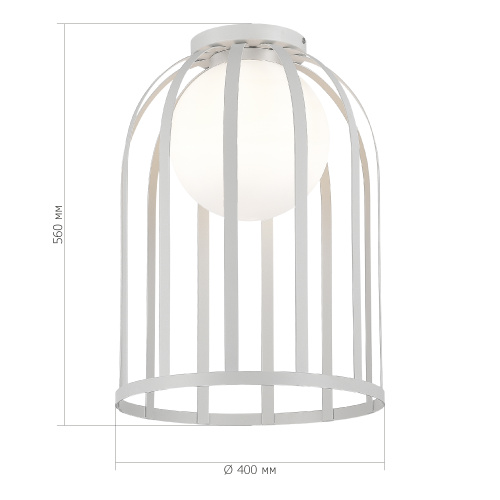 SL6129.502.01 Светильник потолочный ST-Luce Белый/Белый E27 1*60W NORDIC фото 2