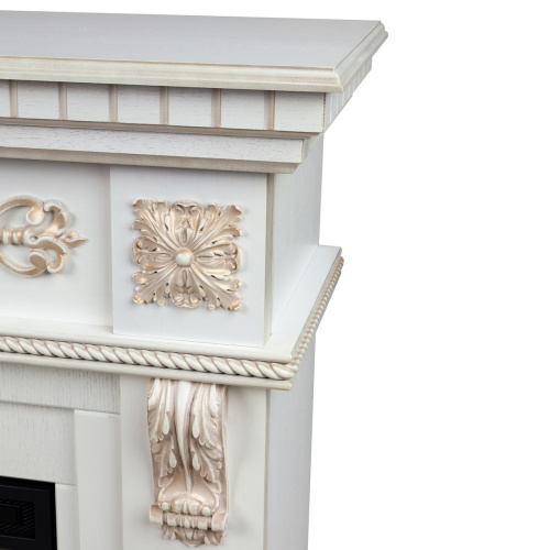 Каминокомплект ESTELLA/ЭЛЛИ Белый дуб с золотой патиной с очагом Электроочаг MOONBLAZE LUX/МУНБЛЕЙЗ фото 5