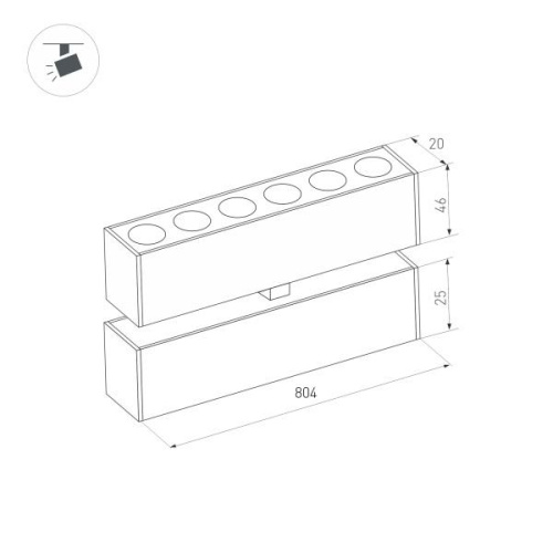 Трековый светодиодный светильник Arlight Mag-Dots-Fold-25-S800-24W Warm3000 034224 фото 2 Трековый светодиодный светильник Arlight Mag-Dots-Fold-25-S800-24W Warm3000 034224 фото 2