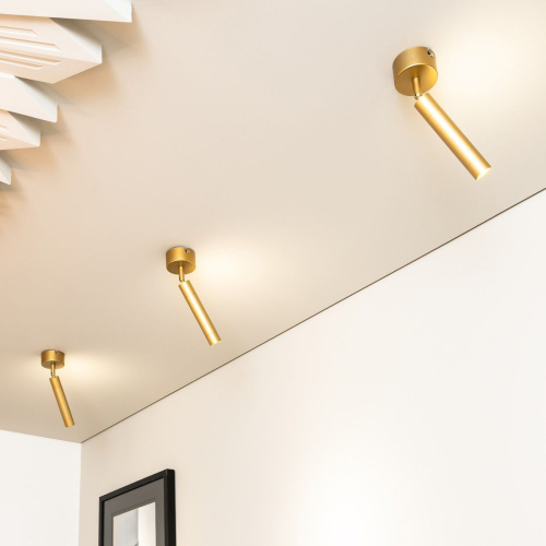 Настенно-потолочный светодиодный светильник 20084/1 LED матовое золото фото 5 Настенно-потолочный светодиодный светильник 20084/1 LED матовое золото фото 5
