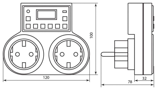 Розетка с таймером Feron TM25 недельная электронная мощность 3500W/16A фото 6