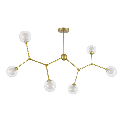 SLE1106-203-06 Светильник подвесной Золотистый/Прозрачный, Белый G9 LED 6*5W ARCUS фото 4
