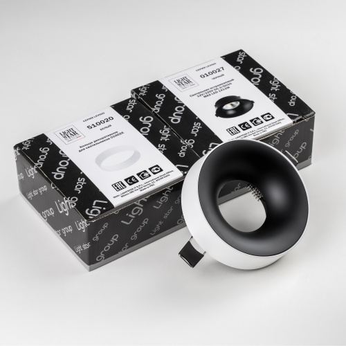 L01002720 Светильник LEVIGO MR16/HP16 ЧЕРНЫЙ/БЕЛЫЙ МАТОВЫЙ (010027+510020) фото 2