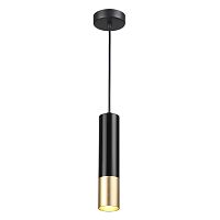 3876/1L HIGHTECH ODL19 399 черный с золотом Подвесной светильник GU10 1*50W 220V KIKO