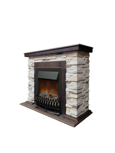 Каминокомплект НОРД Орех фактурный с очагом Электроочаг FOBOS ЛАЙТ/ФОБОС ЛАЙТ фото 2