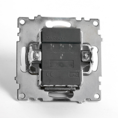 Выключатель 3-клавишный (механизм), STEKKER GLS10-7108-02, 250V, 10А, серия Катрин, шампань фото 4