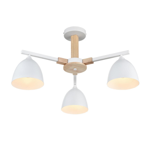 8095/3C MODERNI LN26 340 белый/белый металл, дерево/металл Люстра потолочная Е27 3*60W 220V COLANGE фото 6