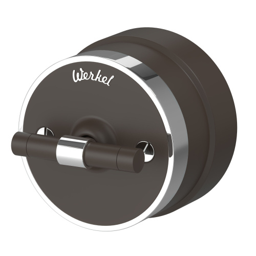 Выключатель на 4 положения двухклавишный Vintage мокко матовый/хром W5822052 Выключатель на 4 положения двухклавишный Vintage мокко матовый/хром W5822052