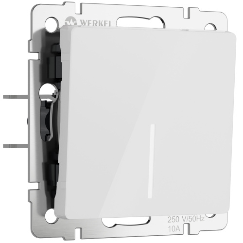 Выключатель одноклавишный с подсветкой (белый акрил) W1110141