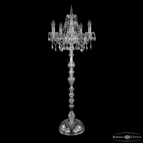 Торшер хрустальный 1413T1/5/141-120 Ni Bohemia Ivele Crystal (Богемия Ивеле Кристалл)