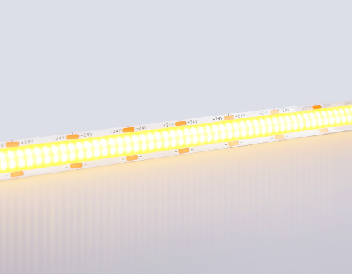Светодиодная лента 24В COB 616Led 19Вт/м 3000K IP20 5м фото 2 Светодиодная лента 24В COB 616Led 19Вт/м 3000K IP20 5м фото 2