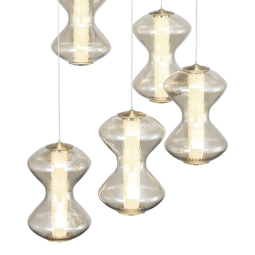 SL6136.233.01 Светильник подвесной ST-Luce золото/коньячный LED 1*28W 3000K SPINE фото 5