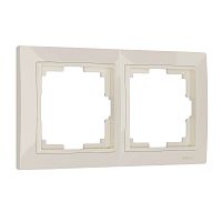 Рамка из поликарбоната на 2 поста Snabb Basic слоновая кость W0022003