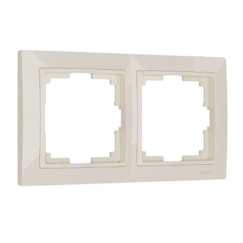 Рамка из поликарбоната на 2 поста Snabb Basic слоновая кость W0022003 Рамка из поликарбоната на 2 поста Snabb Basic слоновая кость W0022003