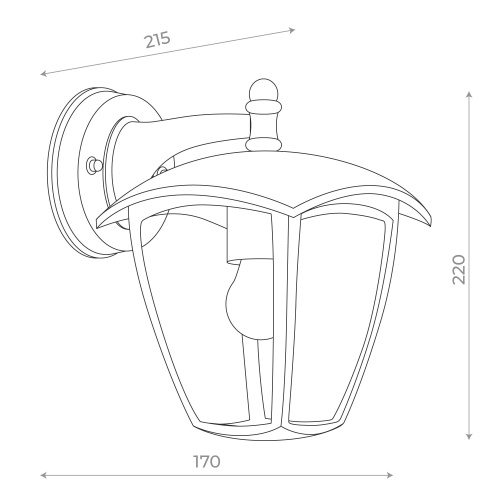 SL081.411.01 Светильник уличный настенный ST-Luce Черный/Черный, Прозрачный E27 1*40W SIVINO фото 8