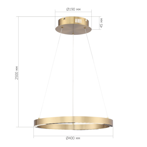 SL6238.323.01 Светильник подвесной ST-Luce латунь/латунь LED 1*25W 4000K PARILLA фото 2