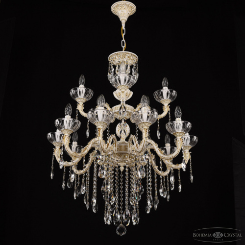 Люстра с хрустальными подвесками AL79101/10+5/250/2D B WMG P Clear/M-1H Bohemia Ivele Crystal (Богемия Ивеле Кристалл) фото 2