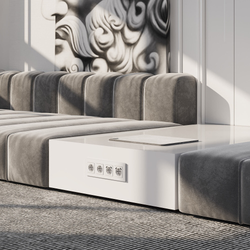 Рамка из поликарбоната на 4 поста Slab белый софт W0042961 фото 2 Рамка из поликарбоната на 4 поста Slab белый софт W0042961 фото 2