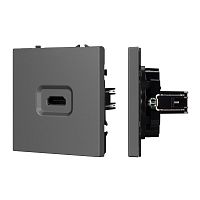 Механизм HDMI розетки SCT-NOBE-MHD1-SFPL-GR Arlight 061844