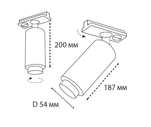 IT02-021 black 3000K светильник трековый фото 6