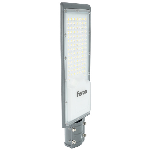 Светодиодный уличный консольный светильник Feron SP3034 80W 6400K 230V, серый фото 14
