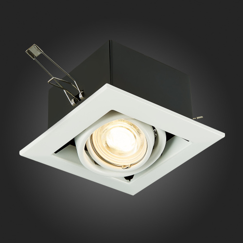 ST250.558.01 Св-к встр. Черный, Белый GU10 1*50W  IP20 L126xW126xH70 220V Без ламп Встраиваемые светильники фото 2