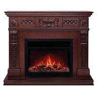 Каминокомплект CORSICA LUX/МАЛАГА ЛЮКС Античный дуб с очагом Электроочаг MOONBLAZE LUX/МУНБЛЕЙЗ