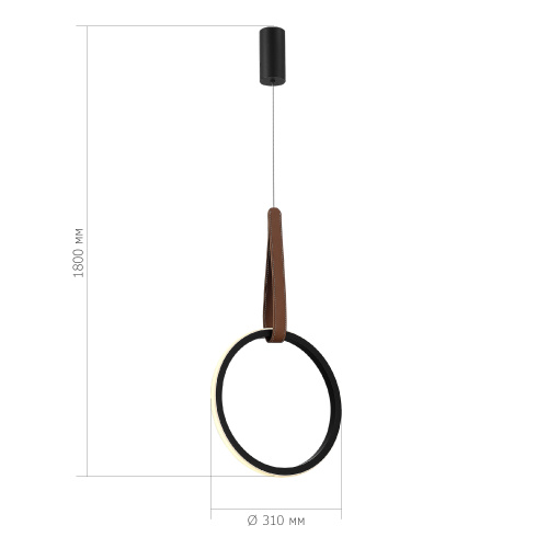 SL6131.403.12 Светильник подвесной ST-Luce Черный/Черный, Терракотовый LED 1*12W 4000K SHAPE фото 2
