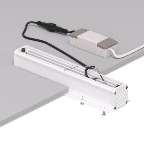 DK2532-WB Встраиваемый светильник SPACE со светодиодом под шпатлевку L240mm 220V 20W 38° 4000К IP20 белый/черный алюминий фото 5