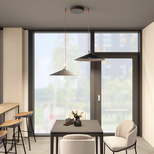 DK5569-BK Cветильник для трека-ремня Belty, серия Flow, со светодиодом, D600*H122мм, 48V DC, 24W, RA90, 120°, 3000K, IP20, черный, алюминий фото 2