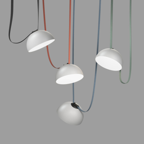 DK5562-WH+BK Cветильник для трека-ремня Belty, серия Flow со светодиодом, D300*H171мм, 48V DC, 28W, RA90, 120°, 4000K, IP20, белый с черным, алюминий фото 3