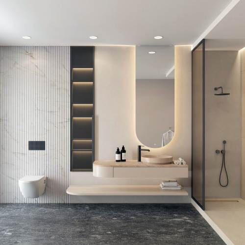 Встраиваемый влагозащищенный светильник TRIM, 18 Вт LED 3000-4000-6500K, IP44, алюминий, акрил фото 6