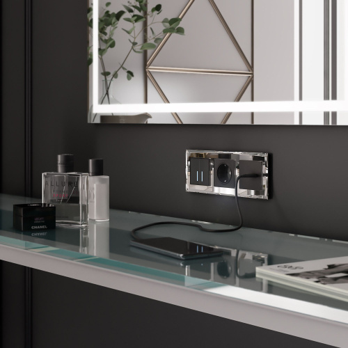 Рамка из стекла на 3 поста Diamant зеркальный W0031220 фото 3 Рамка из стекла на 3 поста Diamant зеркальный W0031220 фото 3