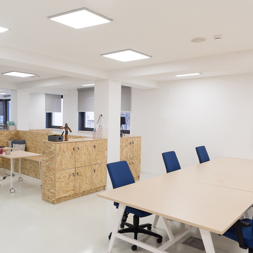 Офисный светильник серии TR Грильятто 588х588х40, 36Вт, 4000К, опал фото 8