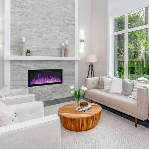 Электроочаг RealFlame Diamond 42, с муляжом дров и кристаллами фото 7