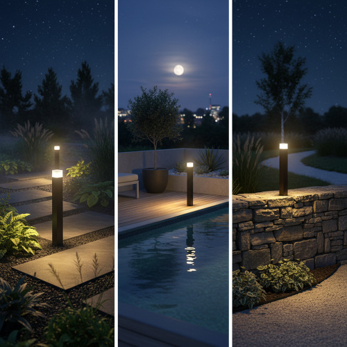 Светильник садово-парковый Feron DH0208, столб,  E27 230V, черный фото 5